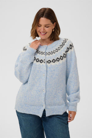 KCbettany Cardigan - Light Blue Melange