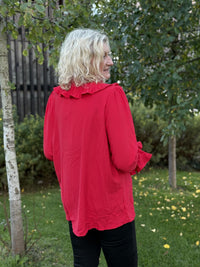 Bluse Plisse Red