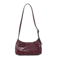Veske Gabrielle Clutch Bordeaux Croco