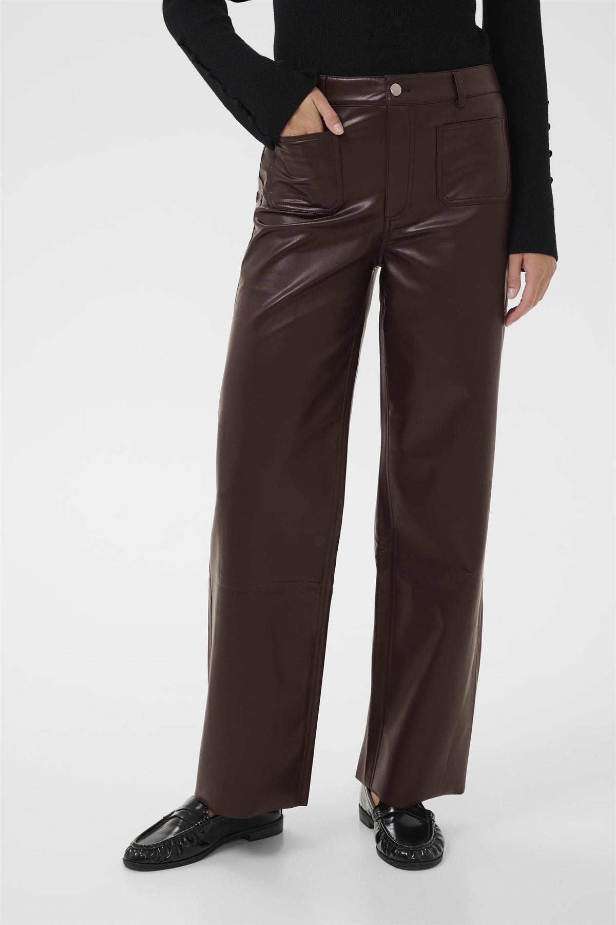 KAmikka PU Jeans Black Coffee
