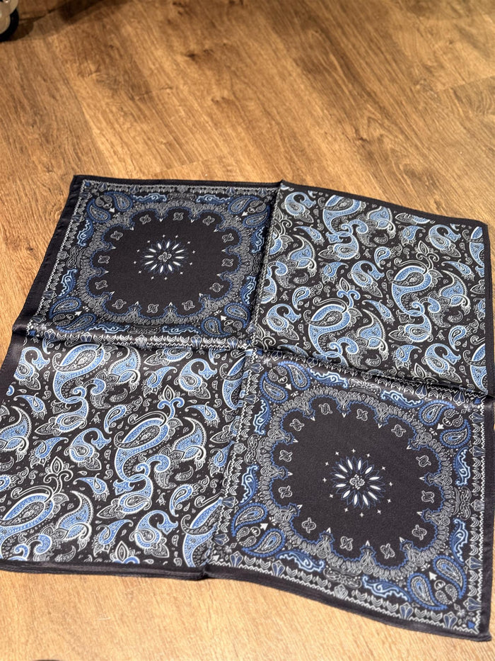 Skjer Lite Silke, Blå Paisley