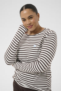 KClia T-Shirt Chalk / Brown - Blue Heart