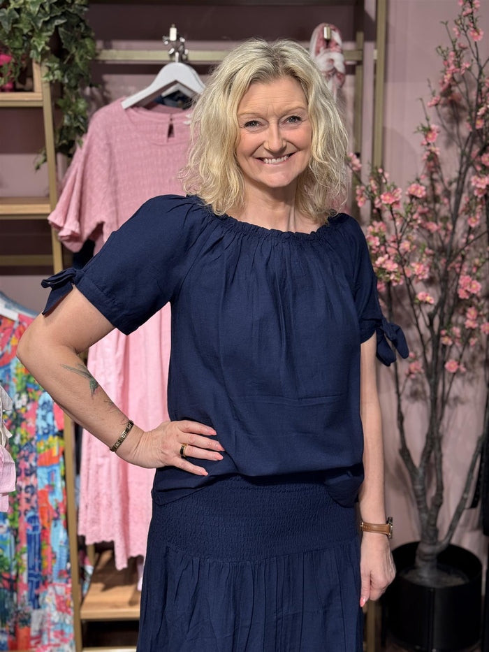 Vicky Oda Blouse Navy