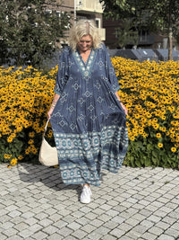 Cartagena Dress V Maxi Print