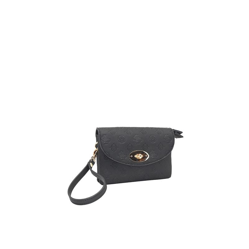 Danielle Clutch m/ mønster, Sort