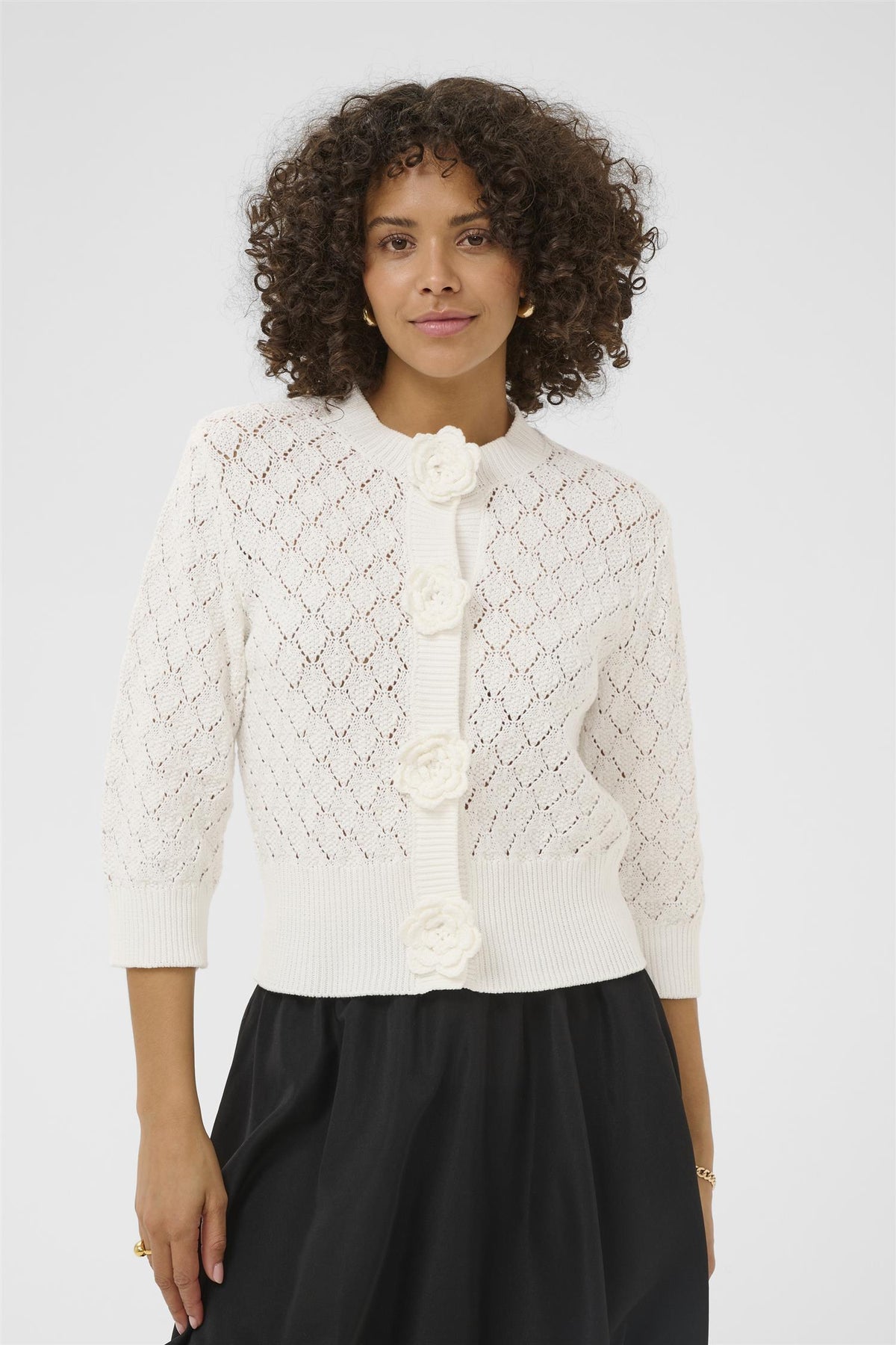 KAkathrine Knit Cardigan White