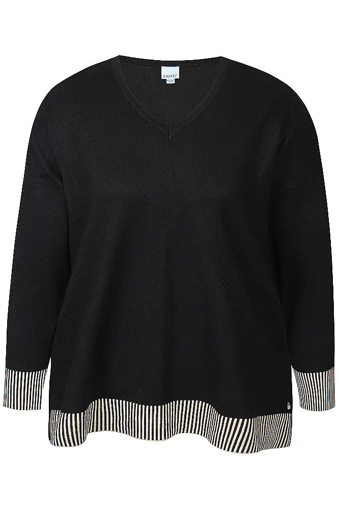 Genser Kogle Stripe - Sort