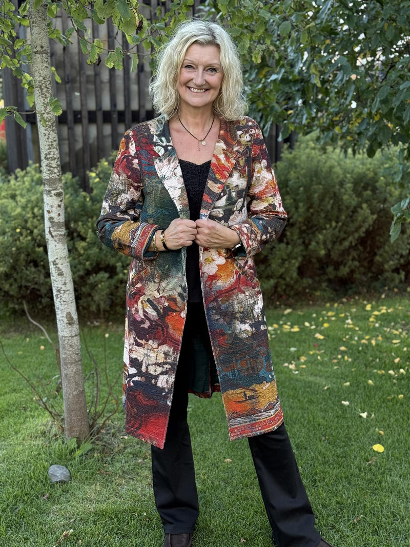 Printed Long Coat Freebird