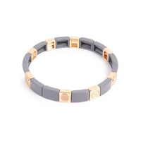 Emaljert armbånd, denim