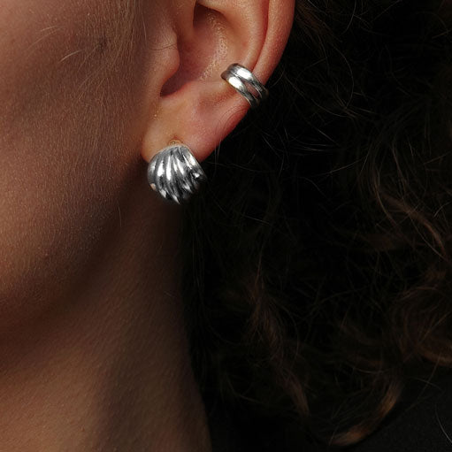 Ear cuff (par), Liquid Sølv