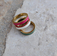Ring, Rosa emalje