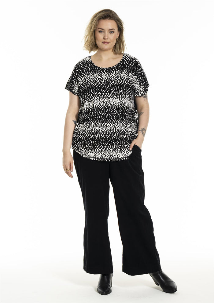 Gitte T-shirt Print Black & White