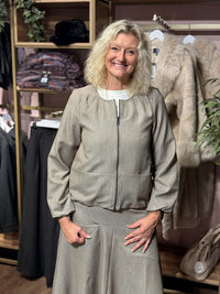 Jakke Kort - Taupe