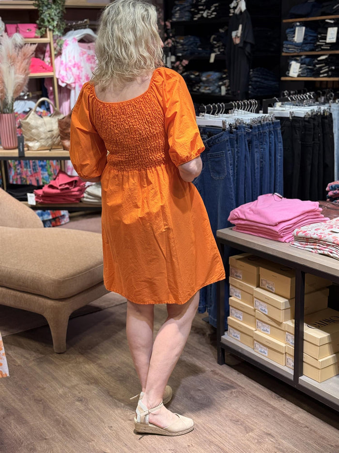 Kjole Alba Kort, Orange