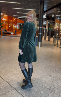 Kjole Velour Mali Grønn