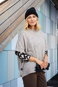 Poncho Sand Melange
