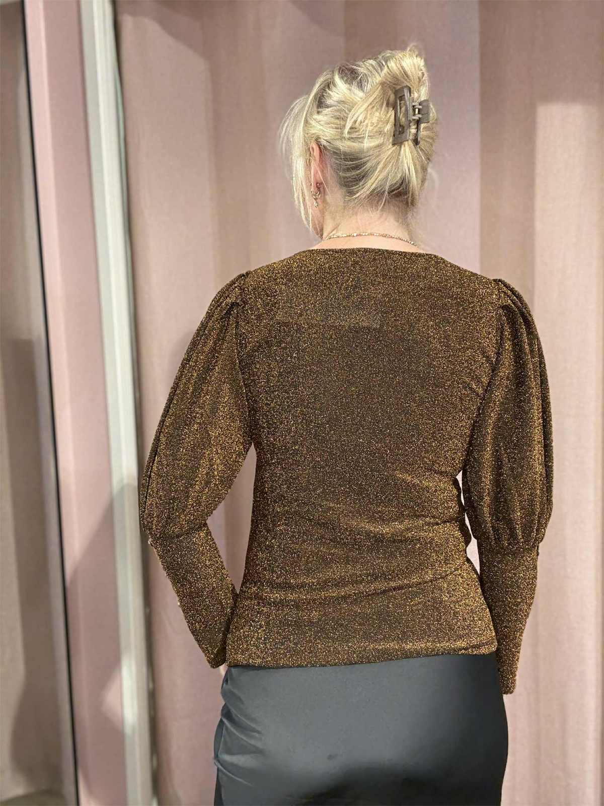 Bluse Tea Lurex Copper