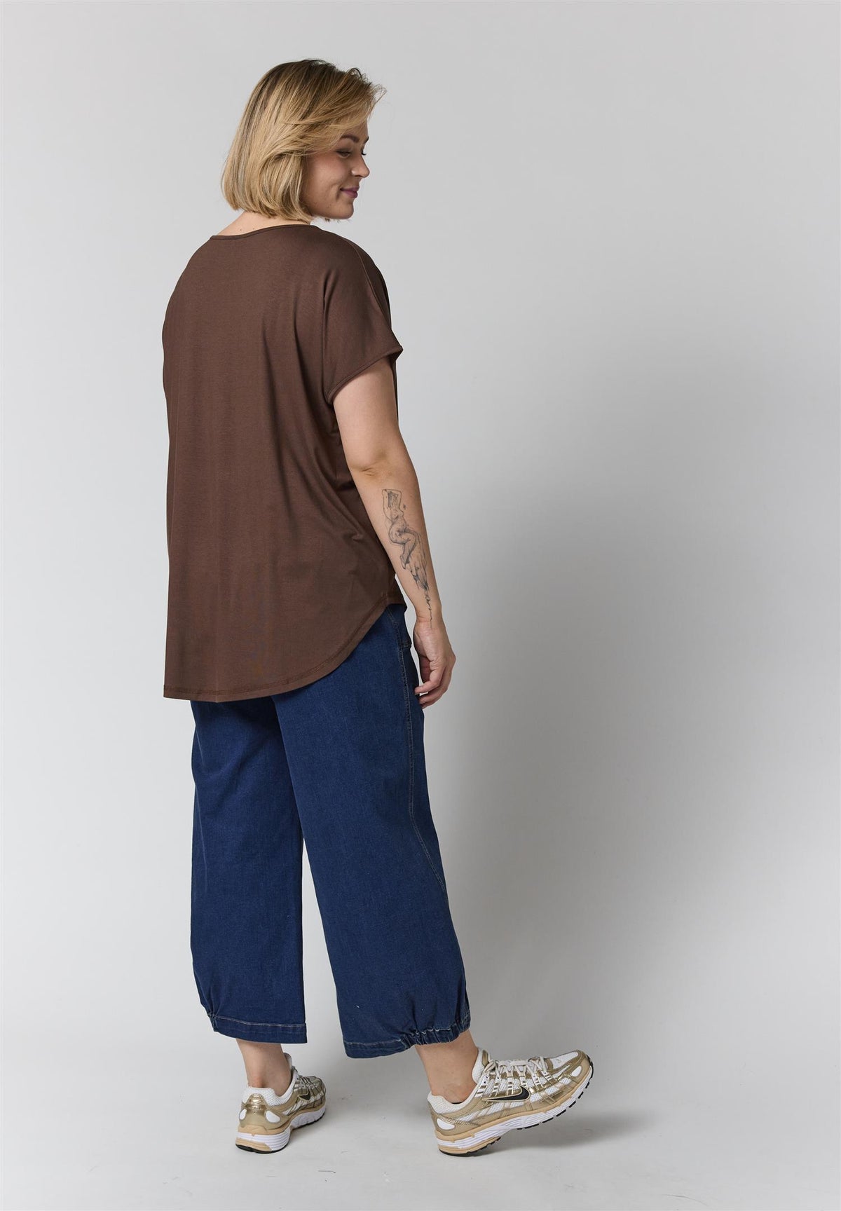 GGitte T-shirt with stones - Brown