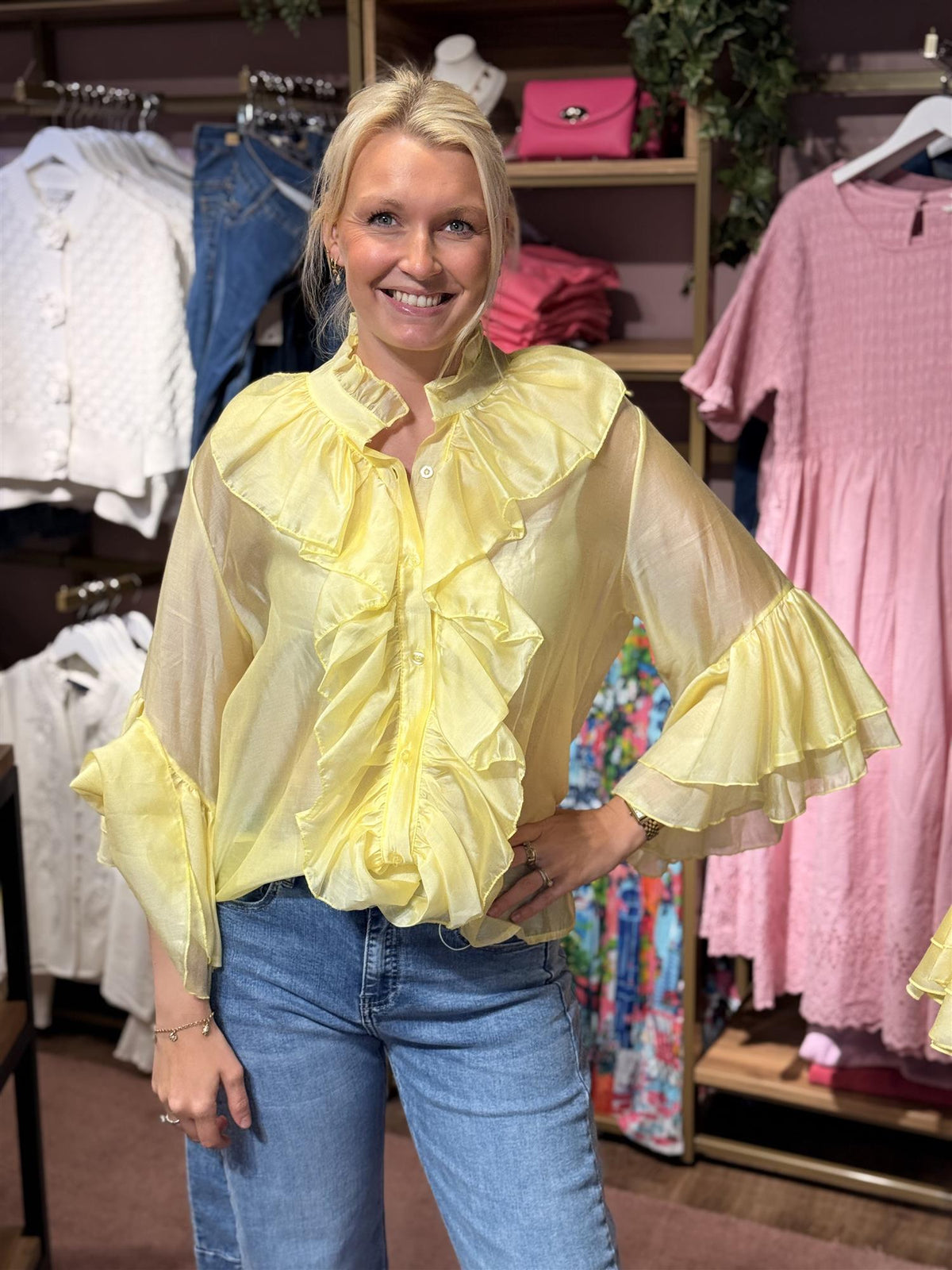 Frill Blouse Yellow