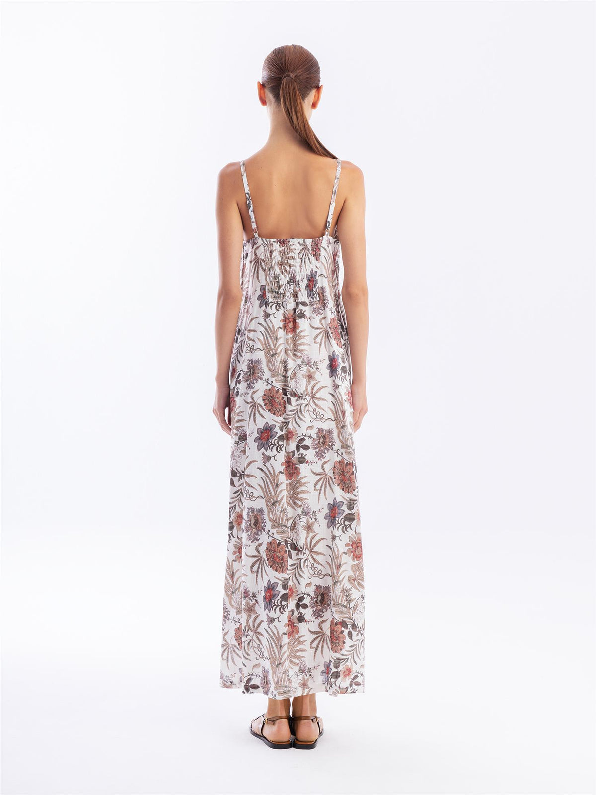 Printed Linen Blend Dress
