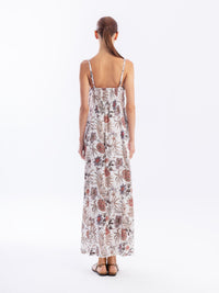Printed Linen Blend Dress