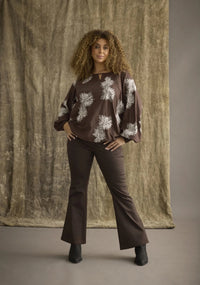 Bukse Flare Bootcut Chocolade