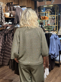 Genser Glitter Ivy Green