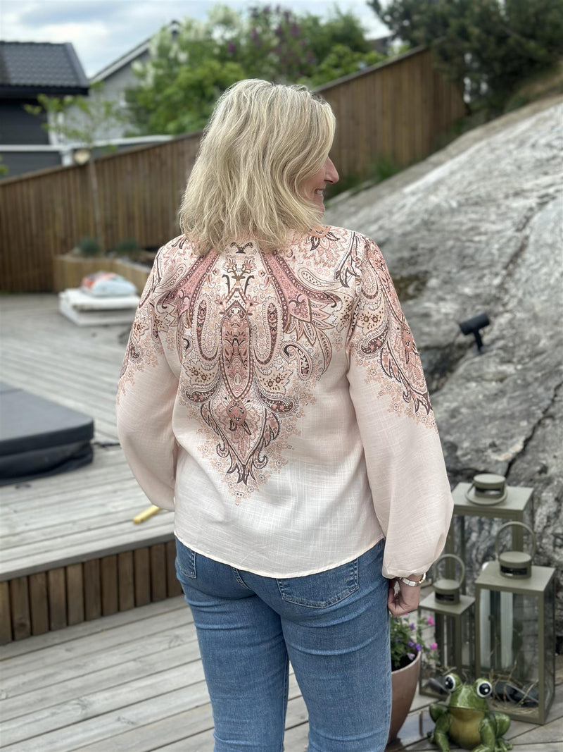 Bluse Paisley Rosa