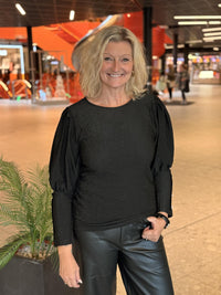 Bluse Tea Lurex Black