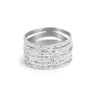 Bred ring, Steel Satin Sølv
