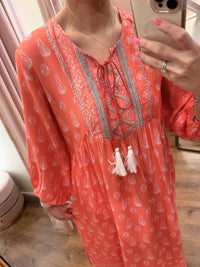 BRITNEY DRESS Coral