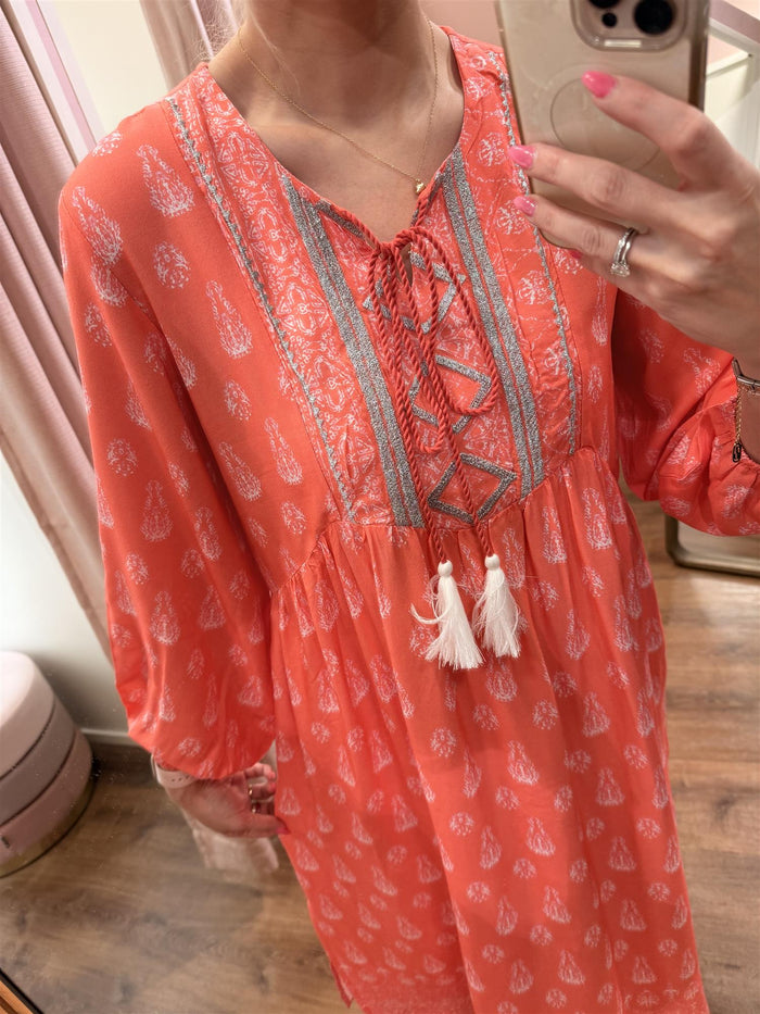 BRITNEY DRESS Coral
