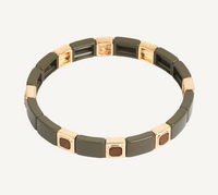 Emaljert armbånd - Army Green