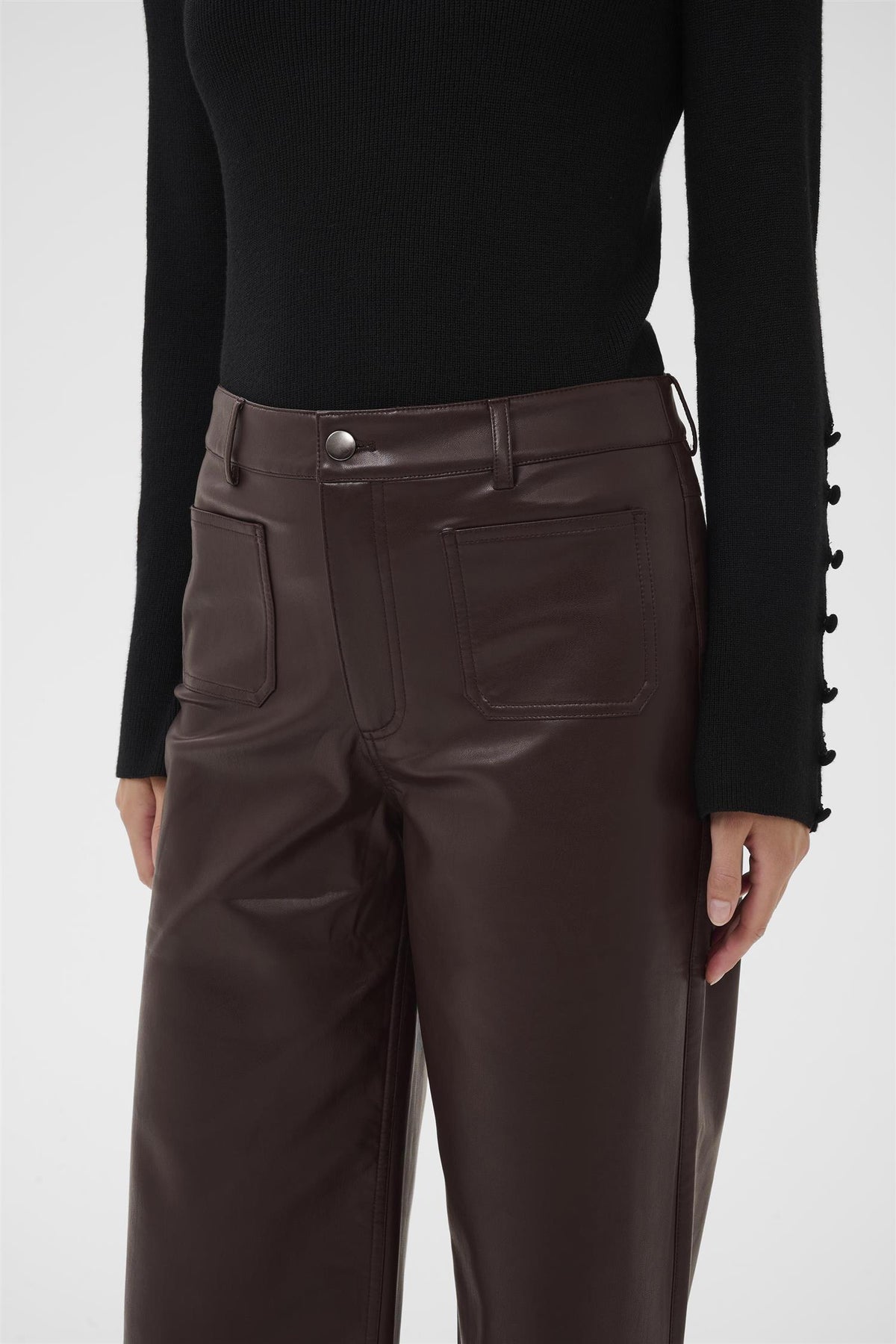 KAmikka PU Jeans Black Coffee