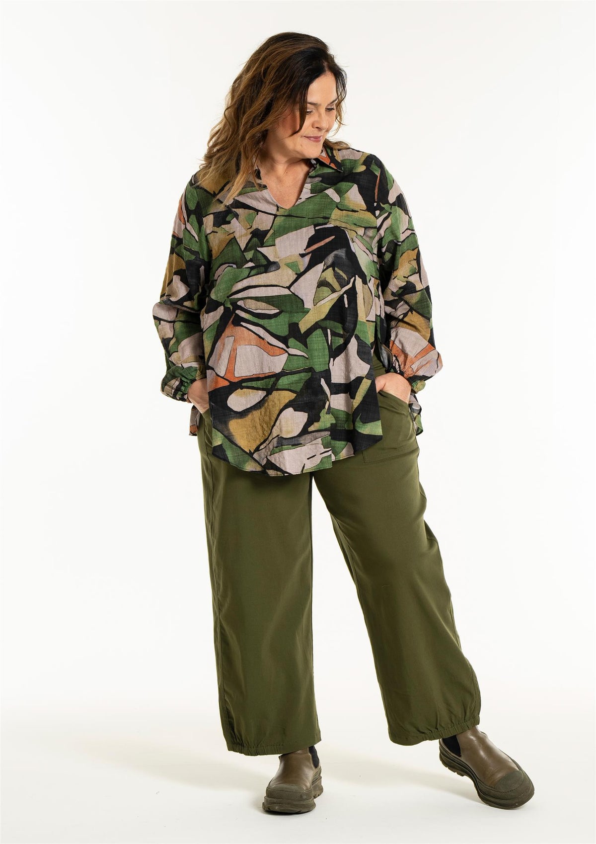GSophia Shirt Blouse Green