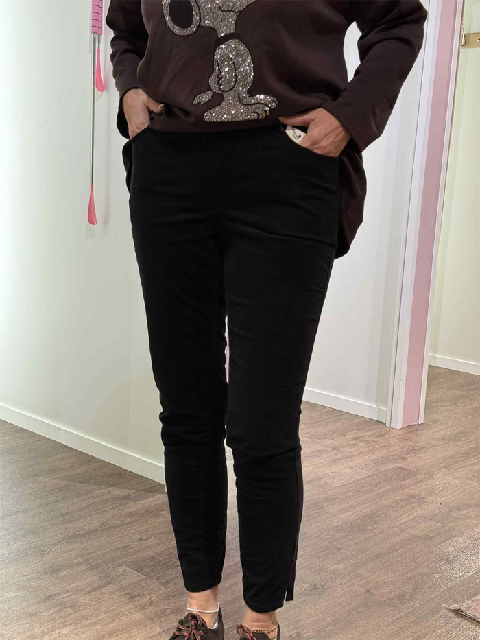 Bukse Sofia Sort Cord Slim