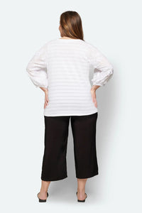 Bluse Broderie Hvit