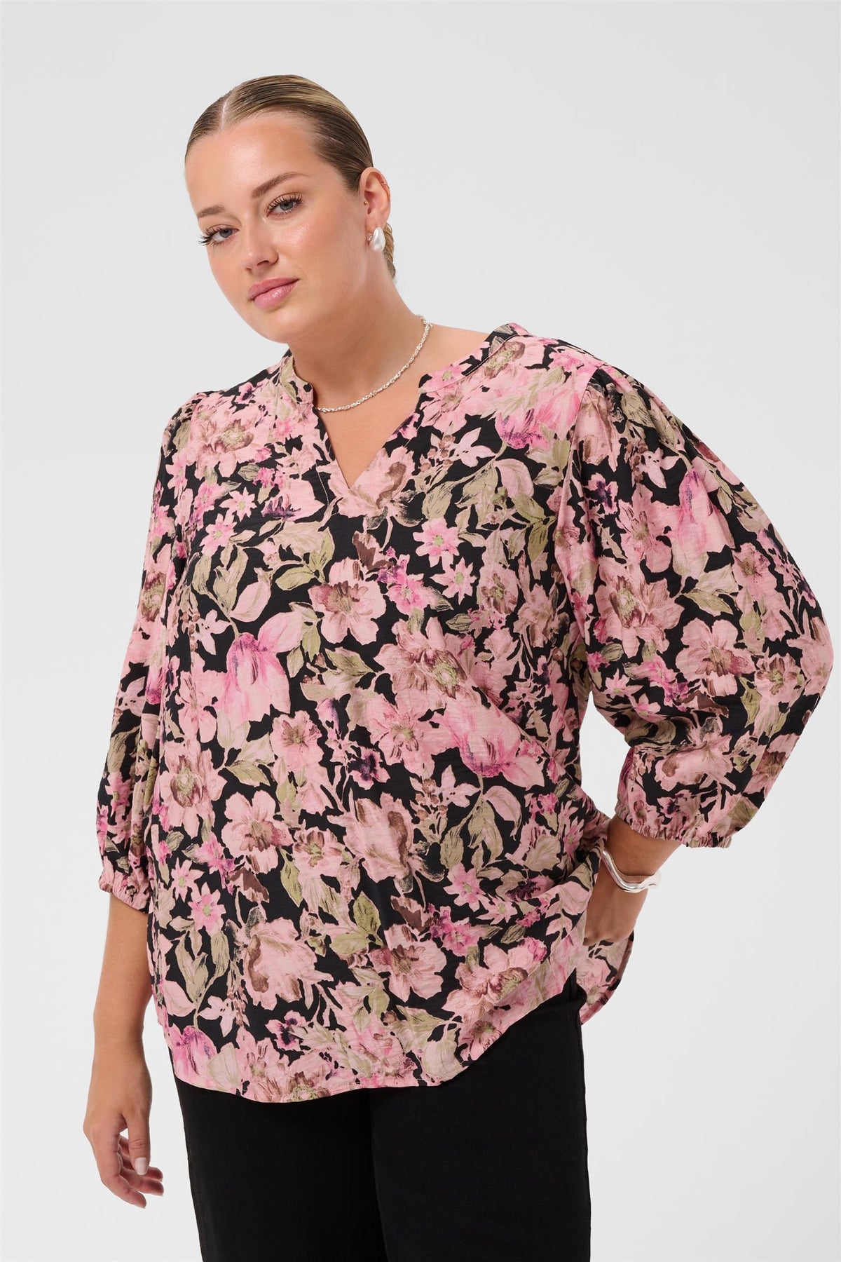 KCsarina Blouse Pink Flower