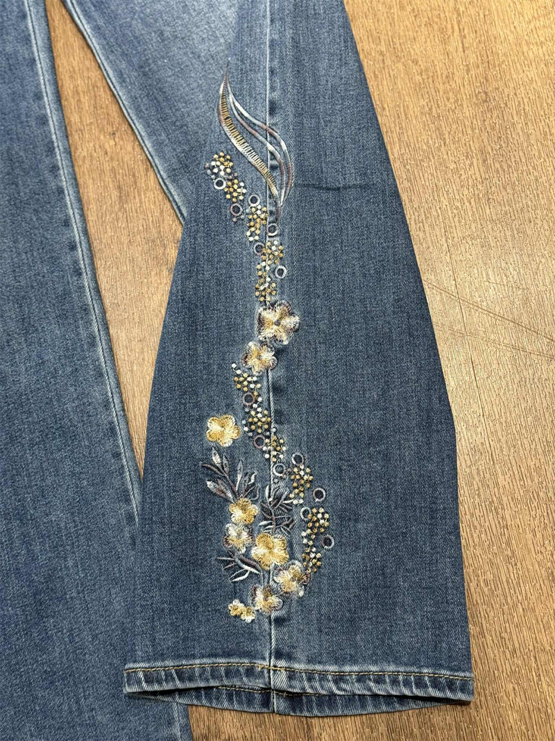 Denim Jeans Flower