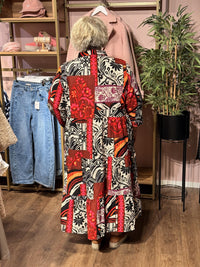 Giza Dress Maxi Collar Print