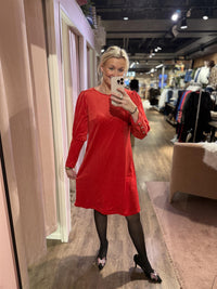 Kjole Tea Velour Red