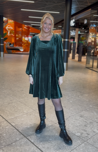 Kjole Velour Mali Grønn