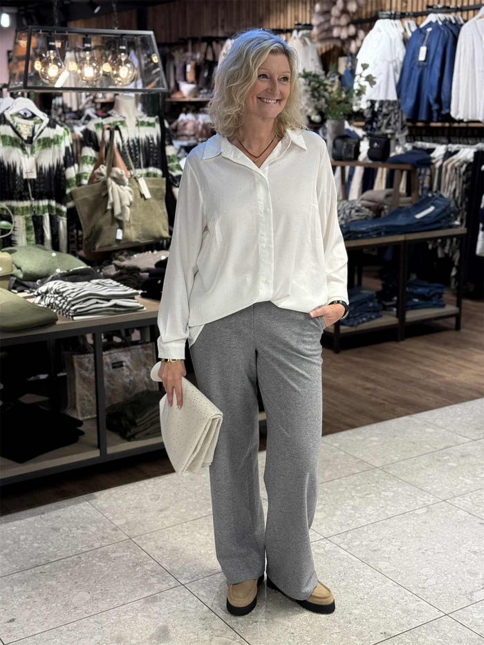 Robell Bukse Cloe flosset Lys grå
