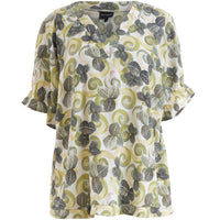 SDasie Blouse Green Offwhite Flower