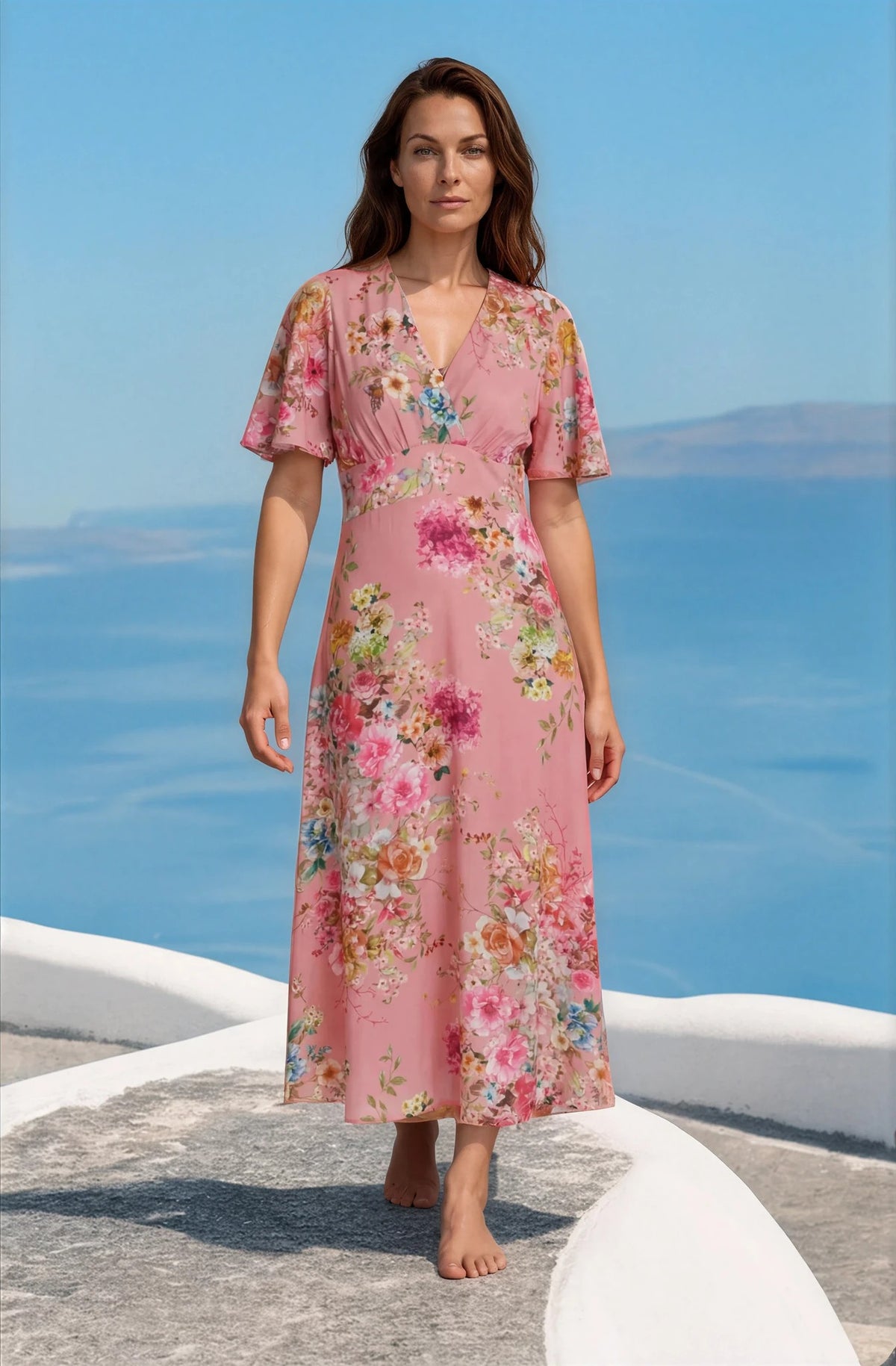 PERNILLE ROSE LONG DRESS Rose