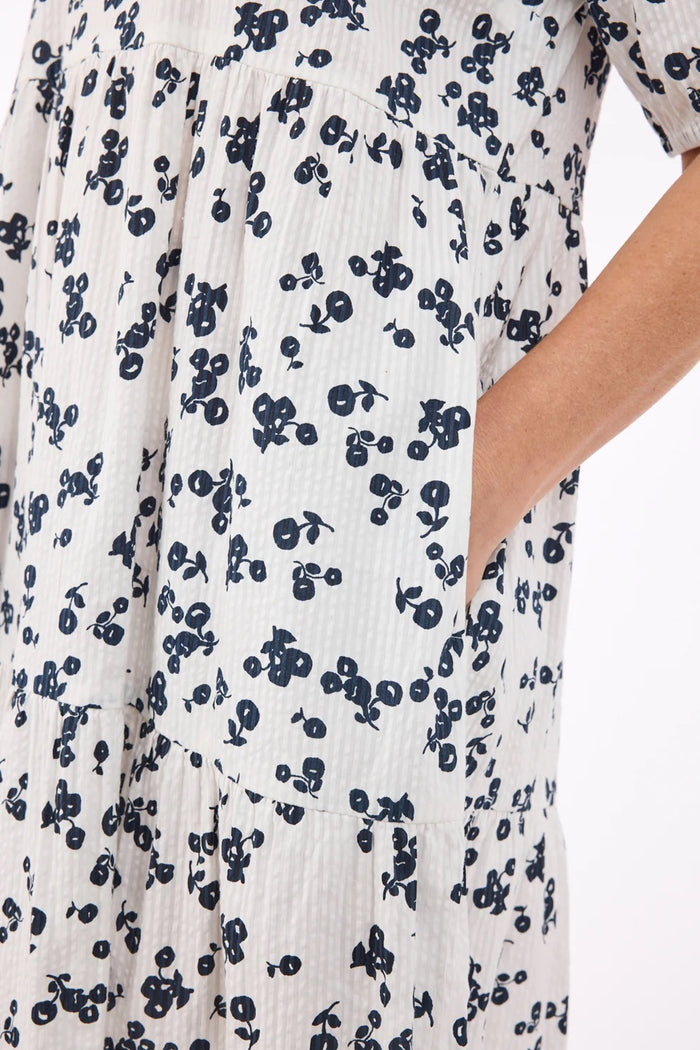 Kjole Gardening White/Navy