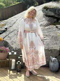 Kjole Lang Beige Paisley