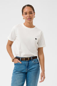 KAheart T-Shirt Chalk/Black Deep