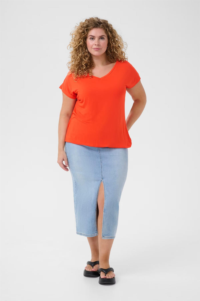 KCjena V-Neck T-shirt Grenadine