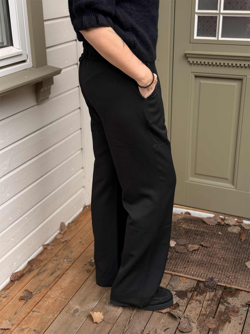 Bukse Straight Lange ben, Sort
